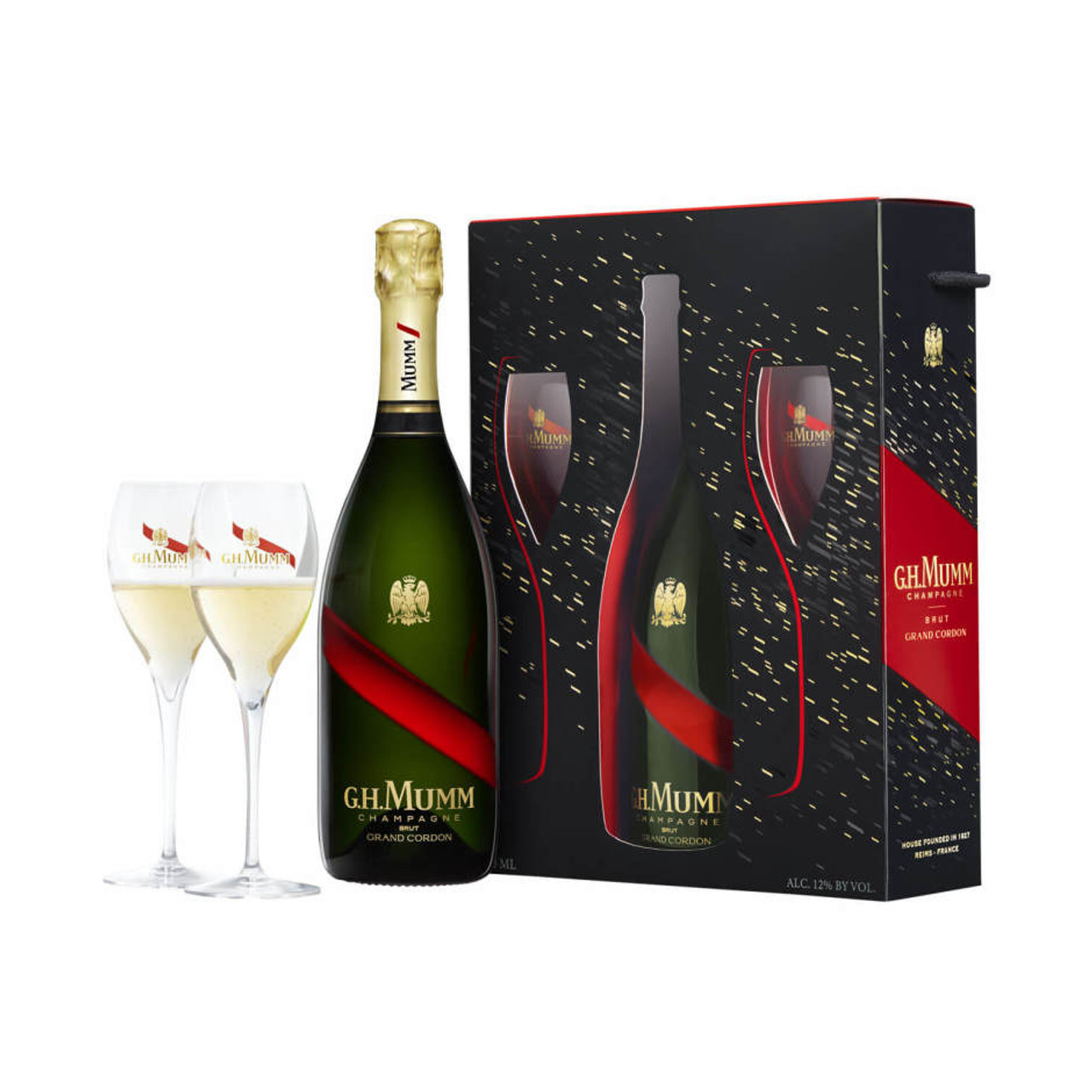 G.H. Mumm Cordon Rouge with Glasses