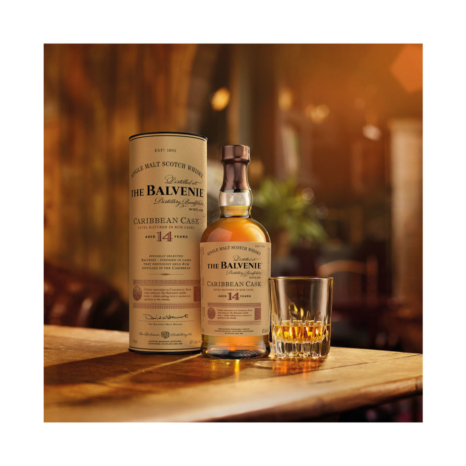 The Balvenie Caribbean Cask 14 Year Old Single Malt Scotch Whiskey