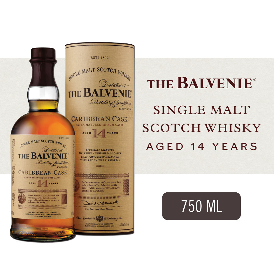 The Balvenie Caribbean Cask 14 Year Old Single Malt Scotch Whiskey