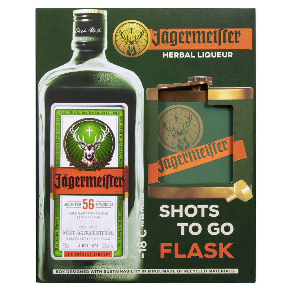 Jagermeister Liqueur with Flask