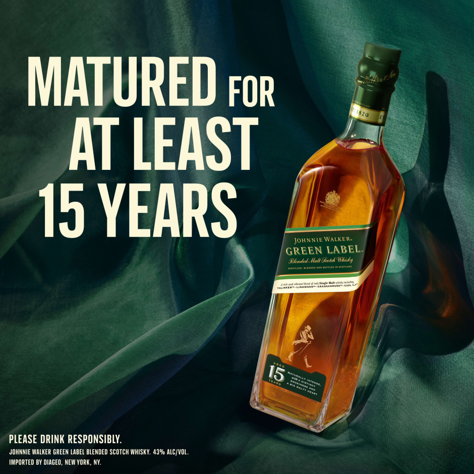 Johnnie Walker Green Label Blended Malt Scotch Whisky