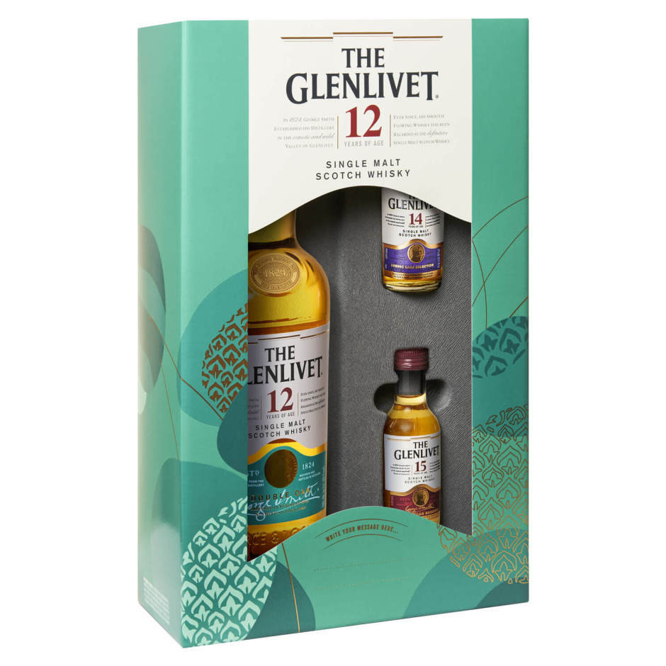 Glenlivet 12 Year Scotch with 2 Minis