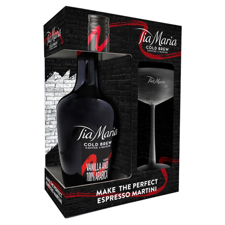 Tia Maria Coffee Liqueur with Glasses
