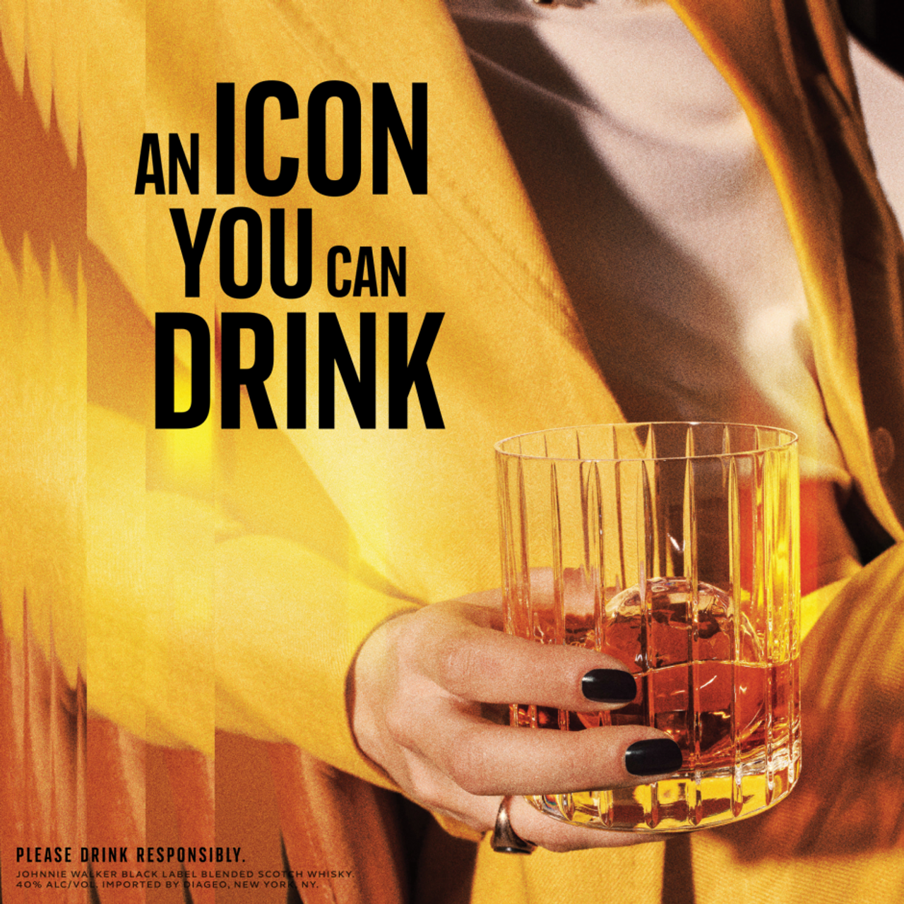 Johnnie Walker Black Label Blended Scotch Whisky with Two