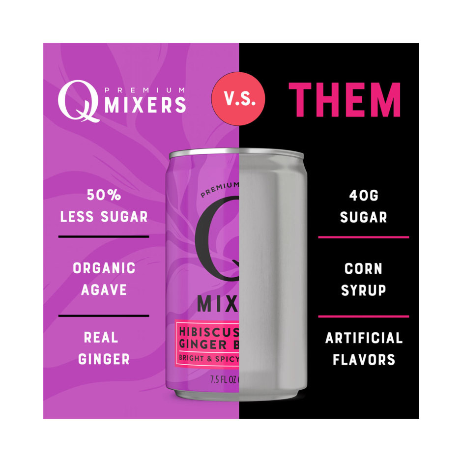 Q Mixers Hibiscus Ginger Beer 4pk Cans