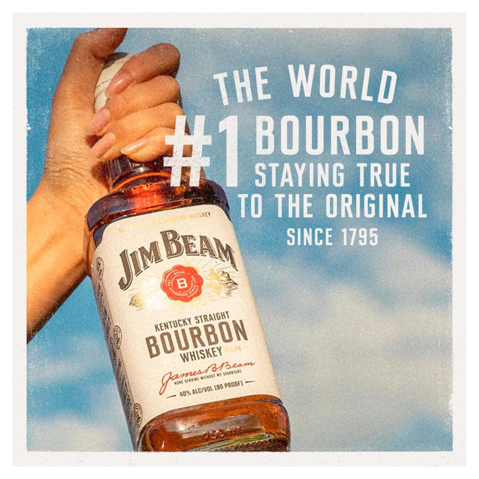 Jim Beam Kentucky Bourbon with Glass