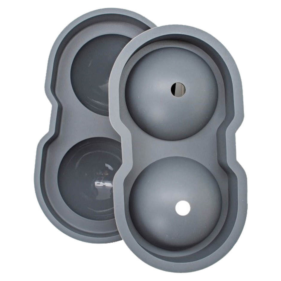 BarY3 Grey Silicone 2 Ball Ice Tray