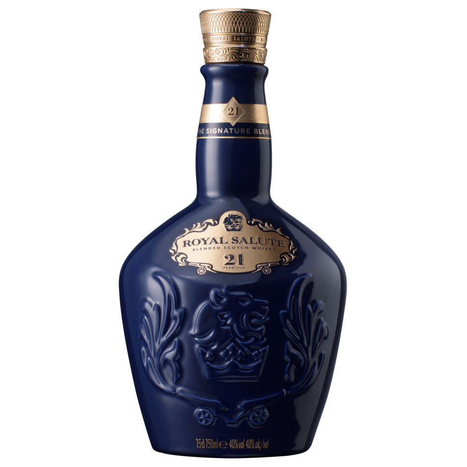旧ボトル  SALUTE 21YEARS OLD BLENDED 青 Royal Salute 21 Year Old Blended Scotch Whisky