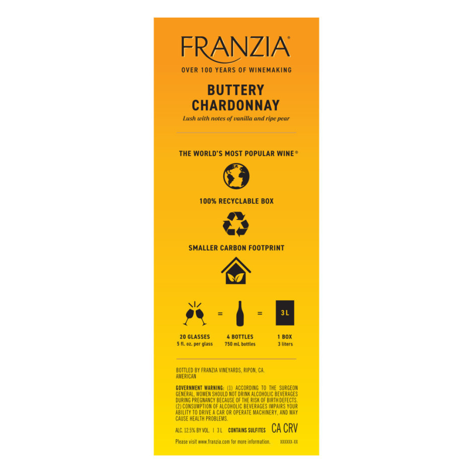 Franzia Rich & Buttery Chardonnay Box