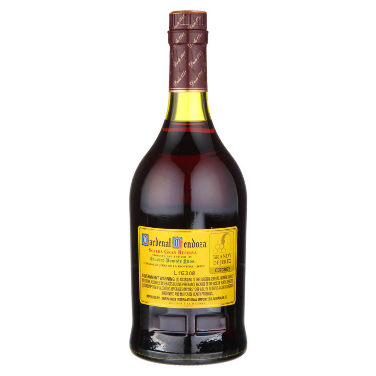 Cardenal Mendoza カルディナル メンドーザ　ブランデー Cardenal Mendoza Brandy 750ml