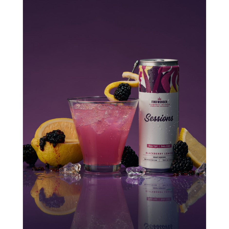 Find Wunder Sessions D9 THC 5mg Blackberry Lemon Water