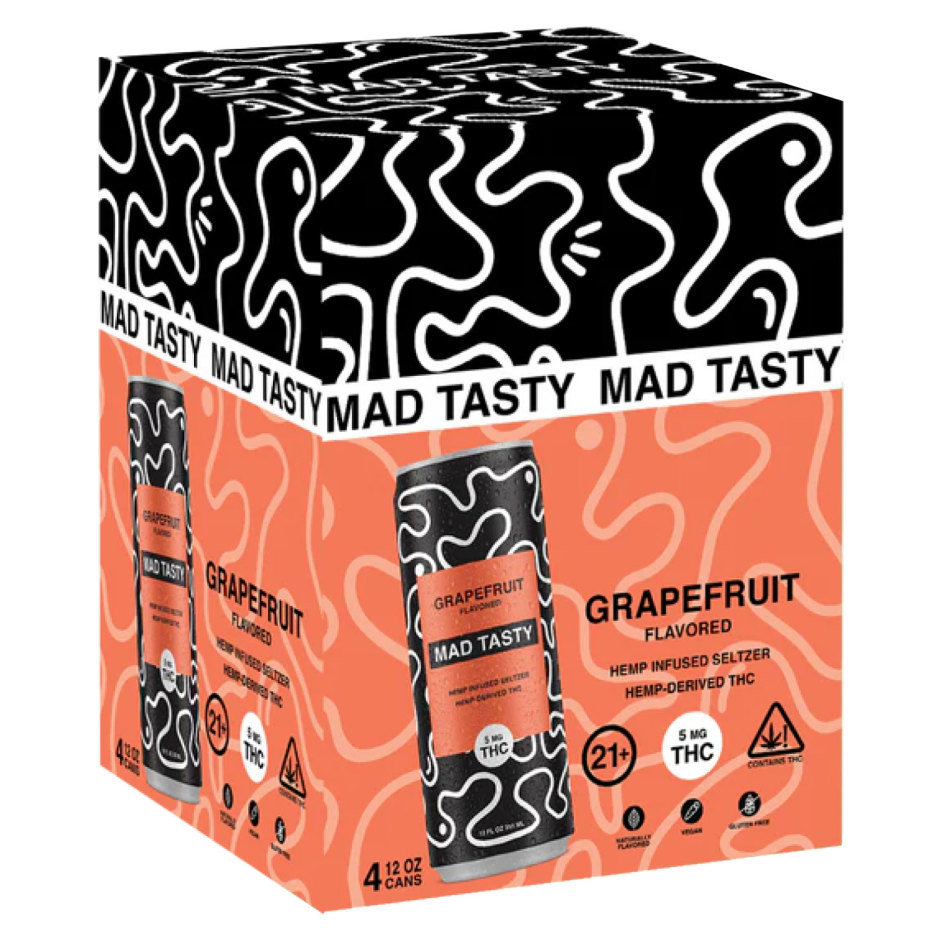 Mad Tasty D9 THC 5mg Seltzer Grapefruit
