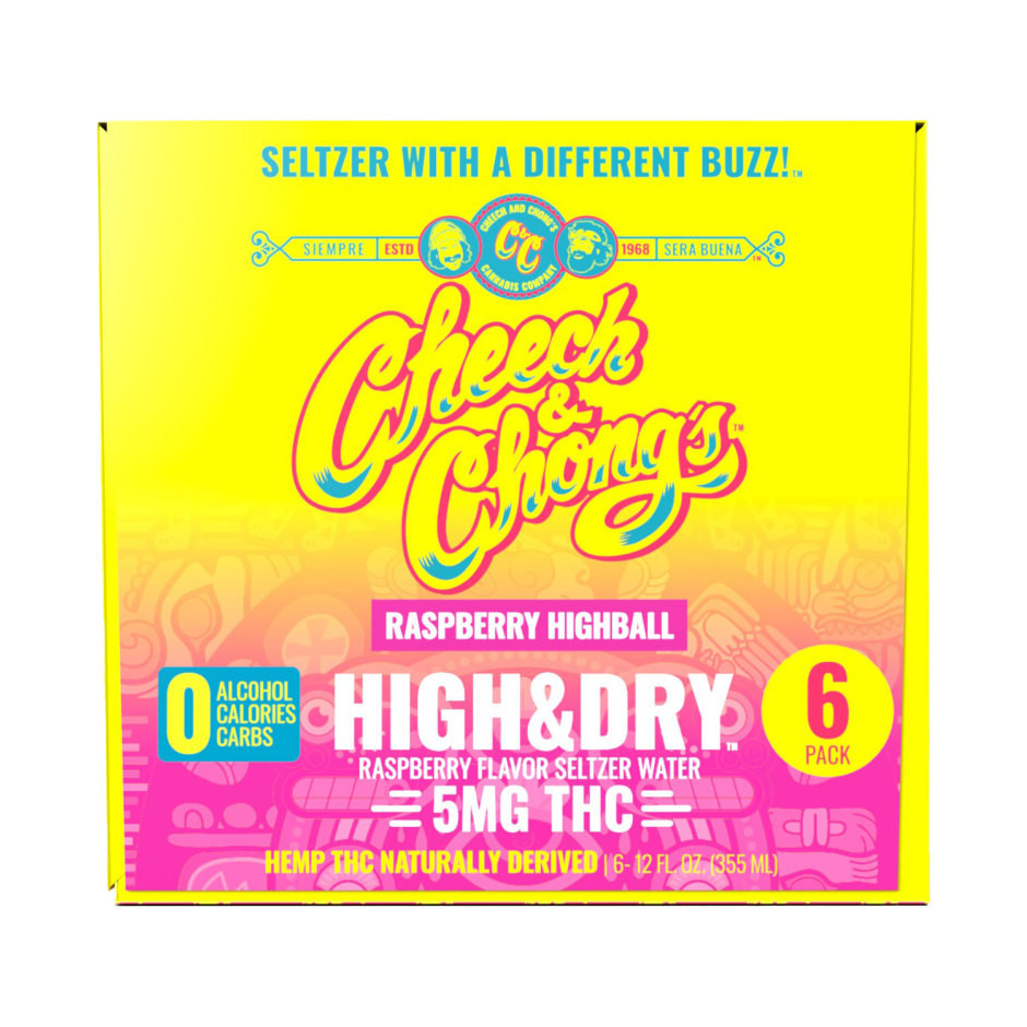 Cheech and Chongs D9 THC 5mg High and Dry Raspberry Highball