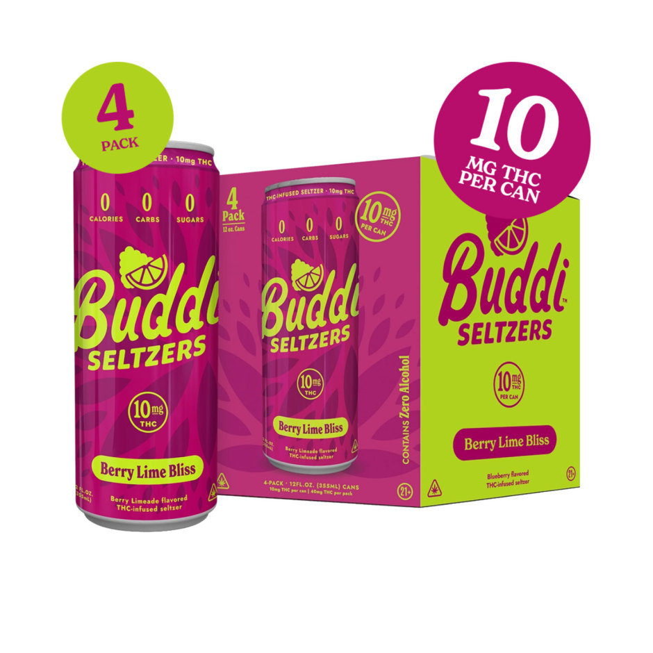 Buddi D9 THC 10mg Berry Lime Bliss Seltzer