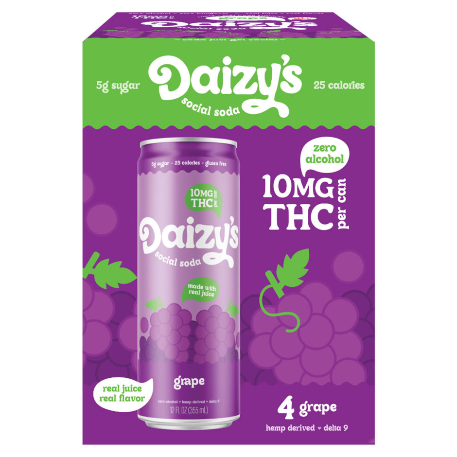 Daizys D9 THC 10mg Grape Soda