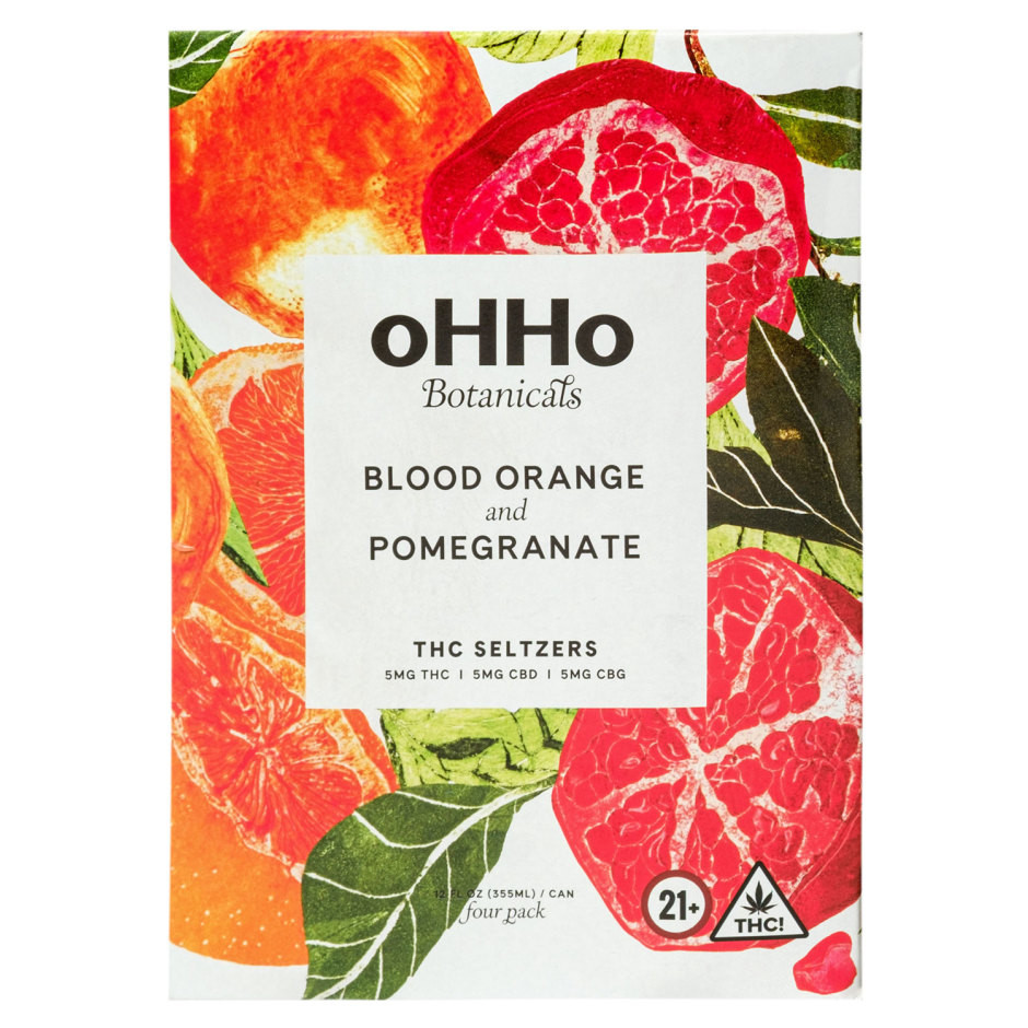 oHHo D9 THC 5mg Blood Orange Pomegranate Seltzer