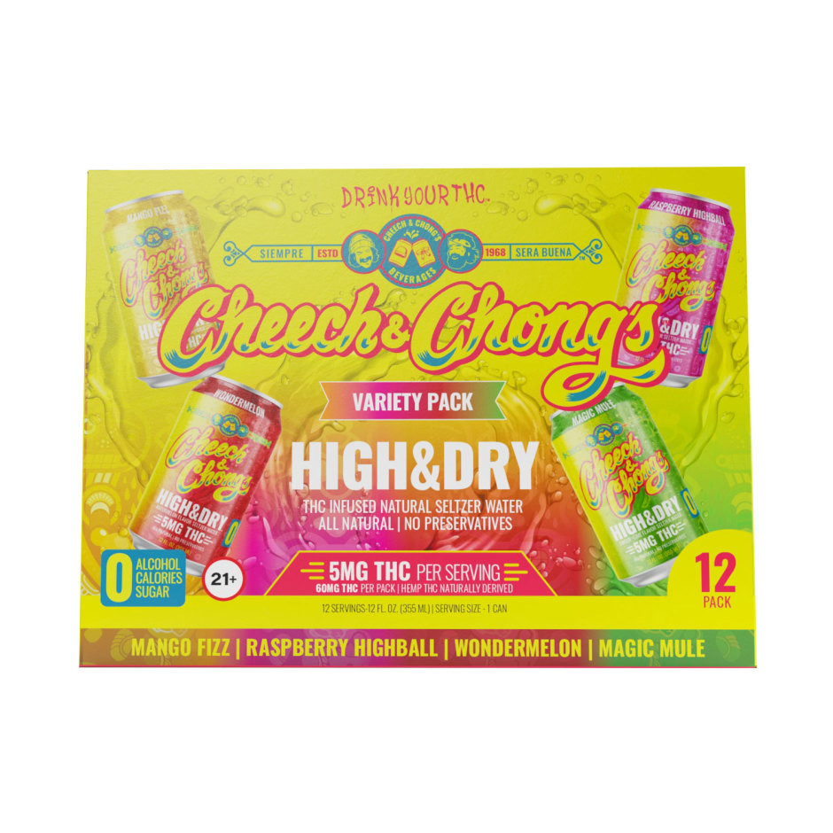 Cheech and Chong D9 THC 5mg Variety Pack Seltzers