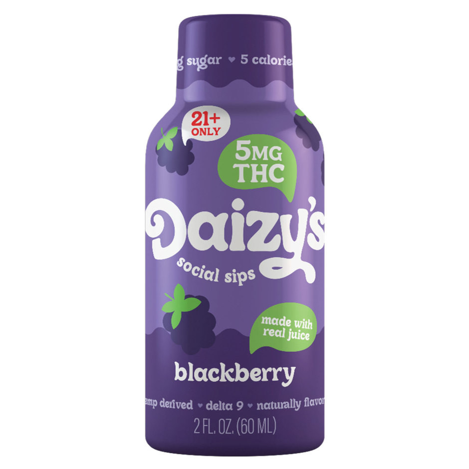 Daizys D9 THC 5mg SIPS Blackberry Shot