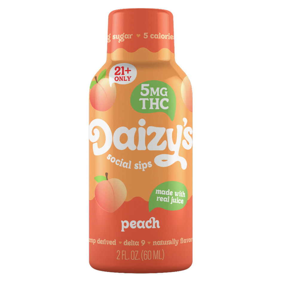 Daizys D9 THC 5mg SIPS Peach Shot