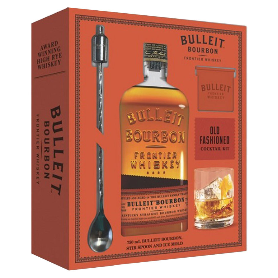 Bulleit Bourbon Frontier Whiskey Old Fashion Cocktail Kit with