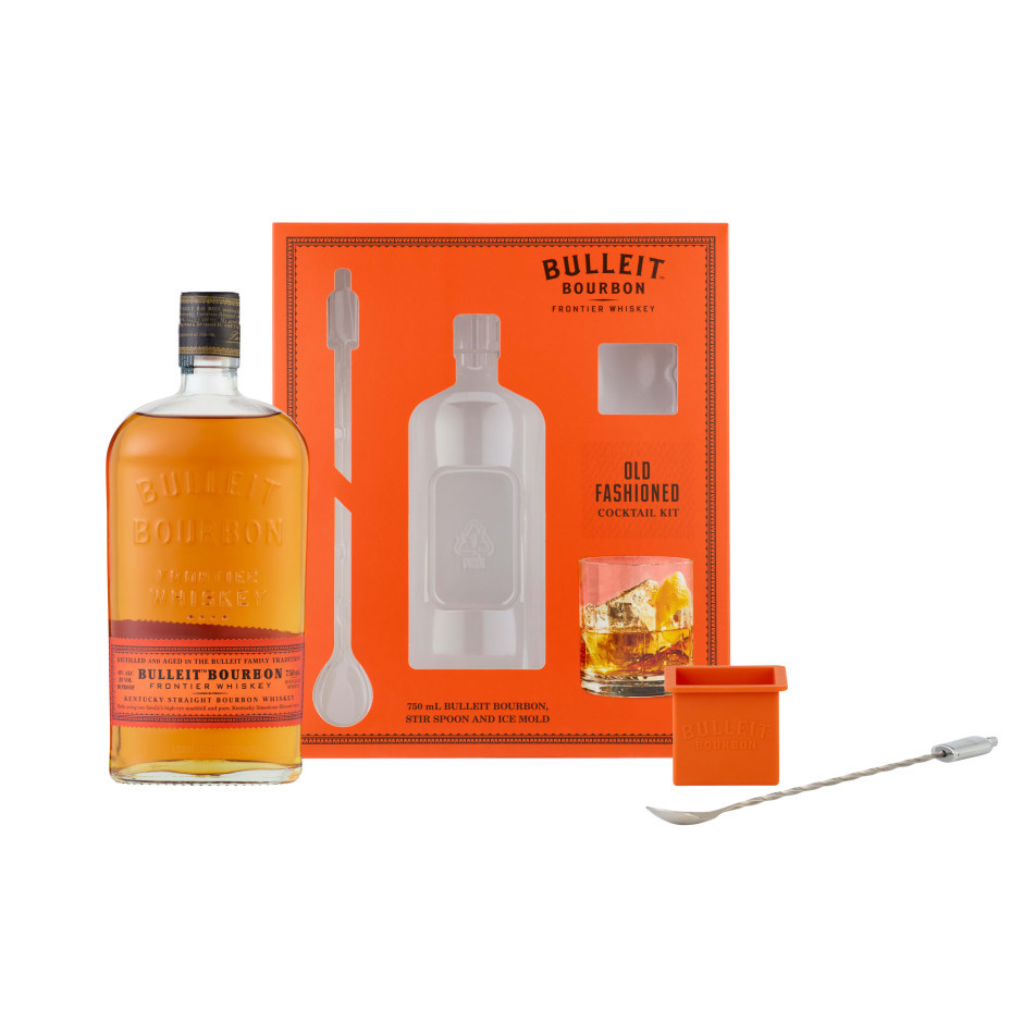Bulleit Bourbon Frontier Whiskey Old Fashion Cocktail Kit with