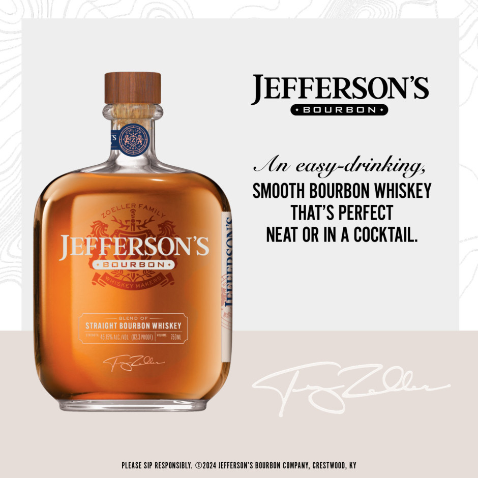Jefferson's Bourbon Whiskey with Three Angostura Bitters Minis