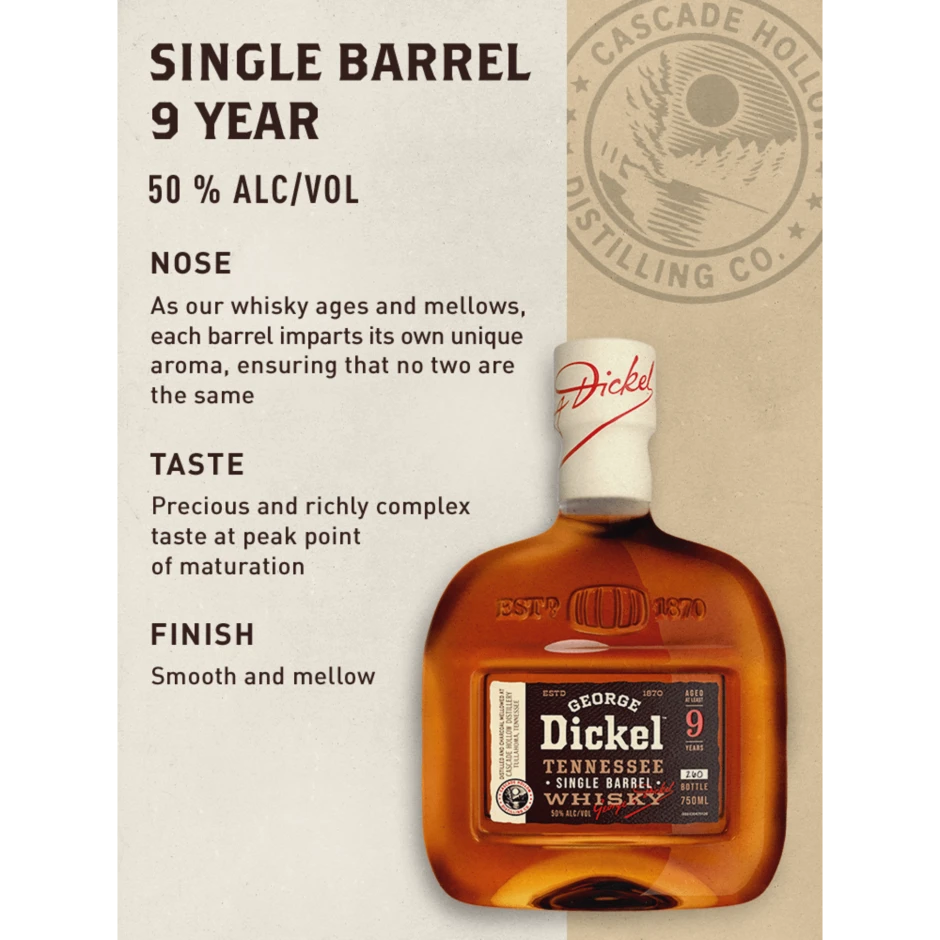 George Dickel 9 Year ABC Hand Selected Single Barrel Tennessee Whiskey