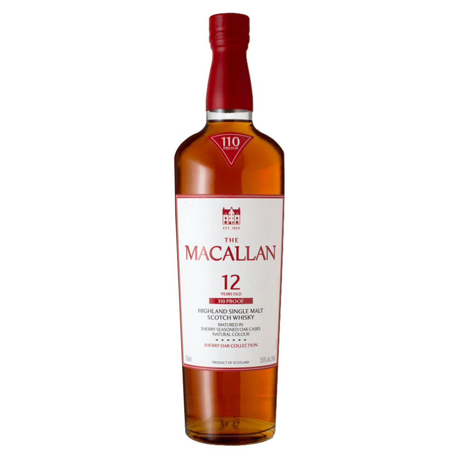 MACALLAN 12年 スコッチ 700ml 55% 110proof Macallan 12 Year 110 Proof Sherry Cask Scotch Whiskey