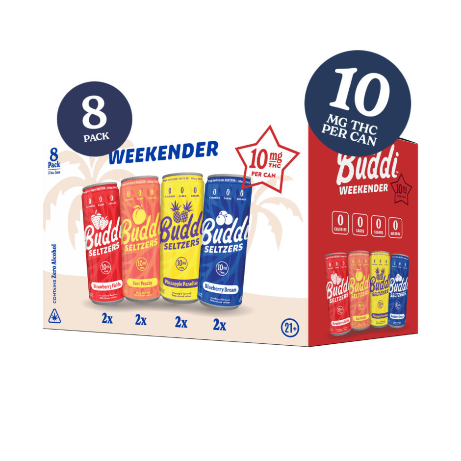 Buddi D9 THC 10mg Weekender Seltzer Assortment