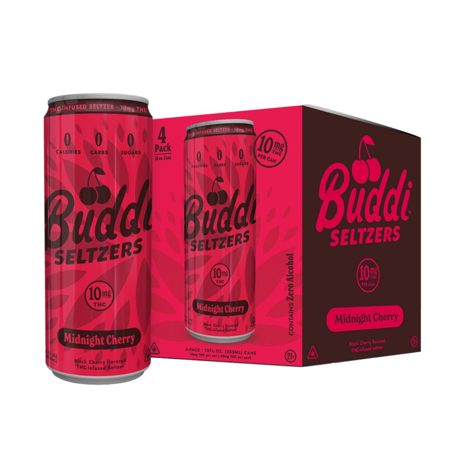 Buddi D9 THC 10mg Midnight Cherry Seltzer