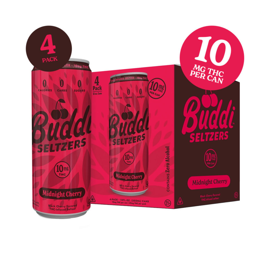 Buddi D9 THC 10mg Midnight Cherry Seltzer