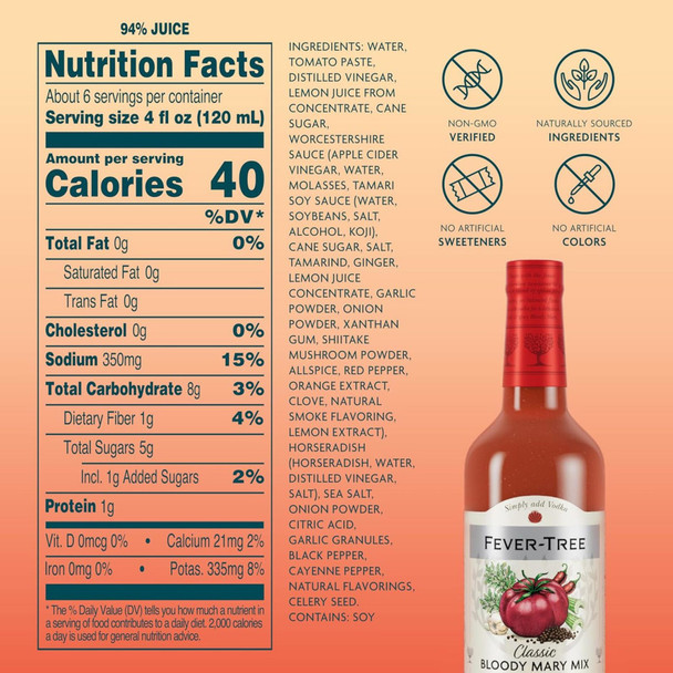 Fever-Tree Classic Bloody Mary Mix - 750 mL - 750ML - Glass