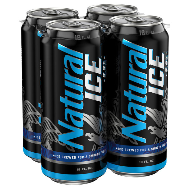 Natural Ice - 16 Oz - 4-PK - Aluminum