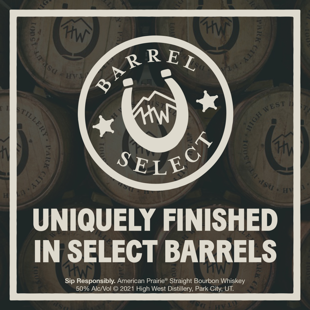 High West American Prairie ABC Hand Selected Single Barrel 24741 Bourbon Whiskey - 750 mL - 750ML - Glass