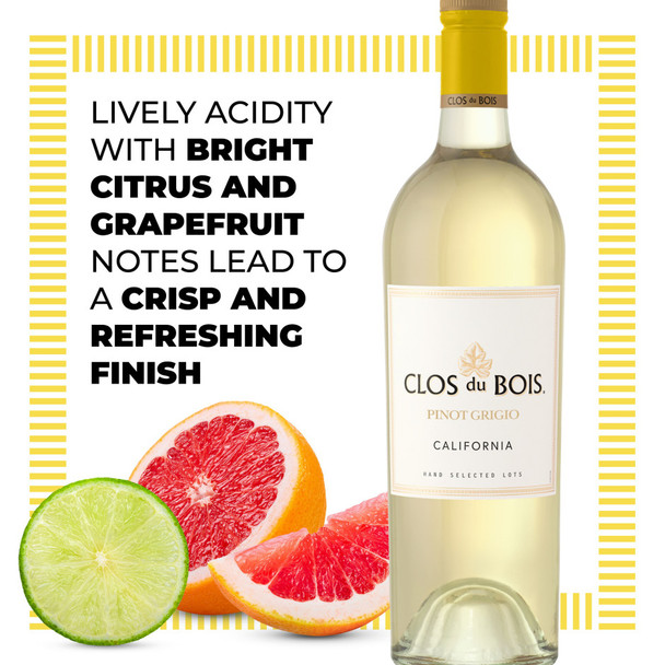 Clos Du Bois Pinot Grigio - 750 mL - 750ML - Glass
