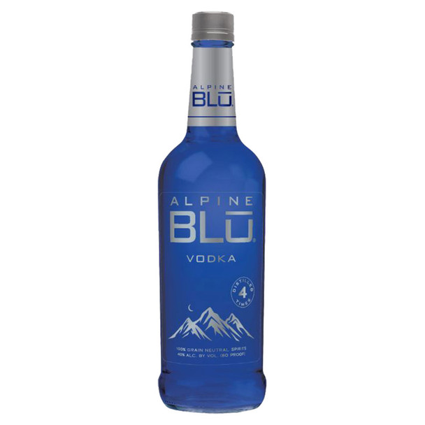 Alpine Blu Vodka - 750 mL - 750ML - Glass