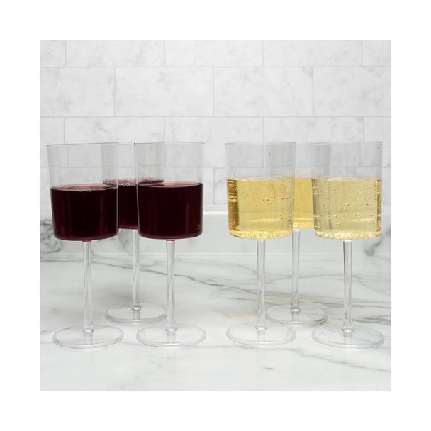 BarY3 Wine Plastic Glasses 11 Oz 6 Count - 11 Oz - 11OZ