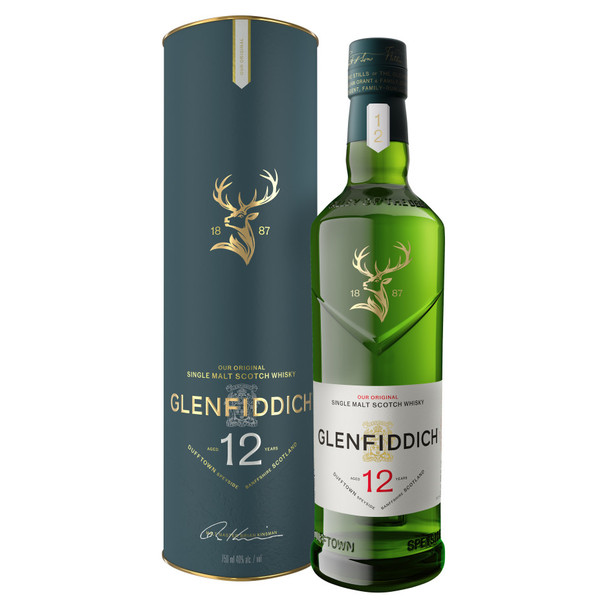 Glenfiddich 12 Year Old Single Malt Scotch Whisky - 750 mL - 750ML - Glass