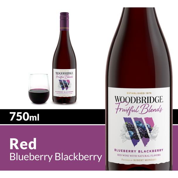 Woodbridge by Mondavis Blueberry Blackberry Fruitful Blend - 750 mL - 750ML - Glass