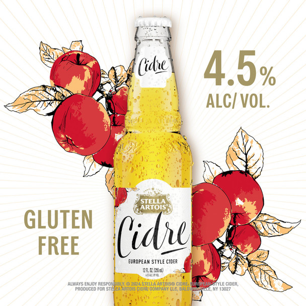 Stella Cidre (Cider) - 12 Oz - 12-PK - Glass