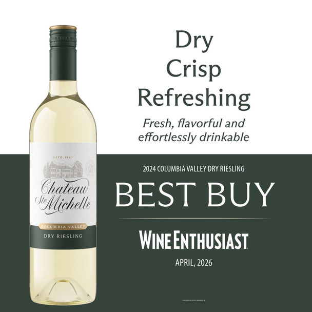 Chateau Ste Michelle Dry Riesling - 750 mL - 750ML - Glass