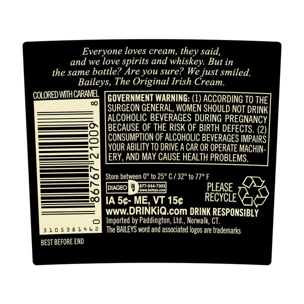 Baileys Irish Cream - 375 mL - 375ML - Glass Baileys Irish Cream - 375 mL - 375ML - Glass