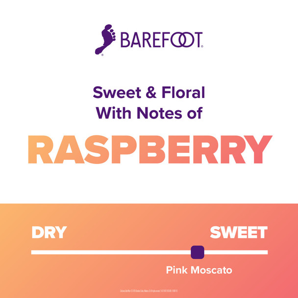 Barefoot Pink Moscato - 750 mL - 750ML - Glass