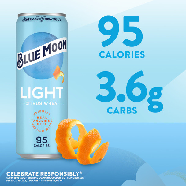 Blue Moon Light - 12 Oz - 12-PK - Aluminum