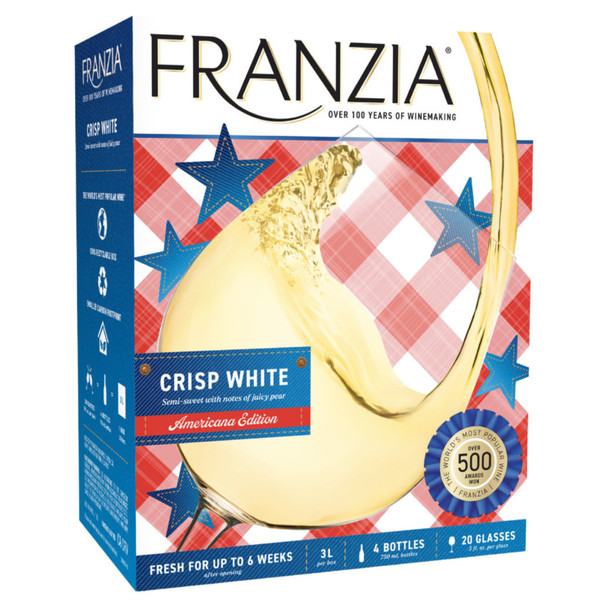 Franzia Crisp White Box - 3.0 L - 3.0L - Cardboard