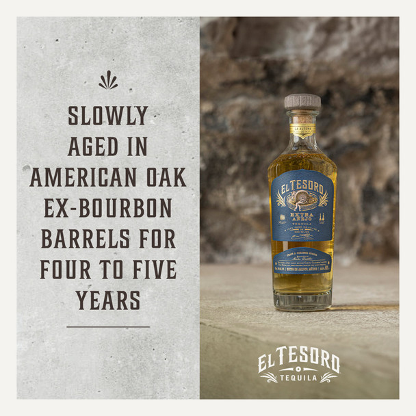 El Tesoro Extra Anejo Tequila - 750 mL - 750ML - Glass