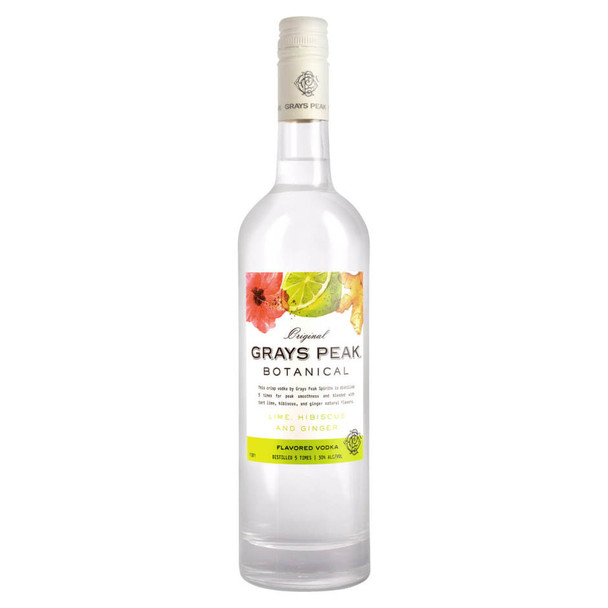 Grays Peak Botanical Lime Hibiscus and Ginger Vodka - 750 mL - 750ML - Glass