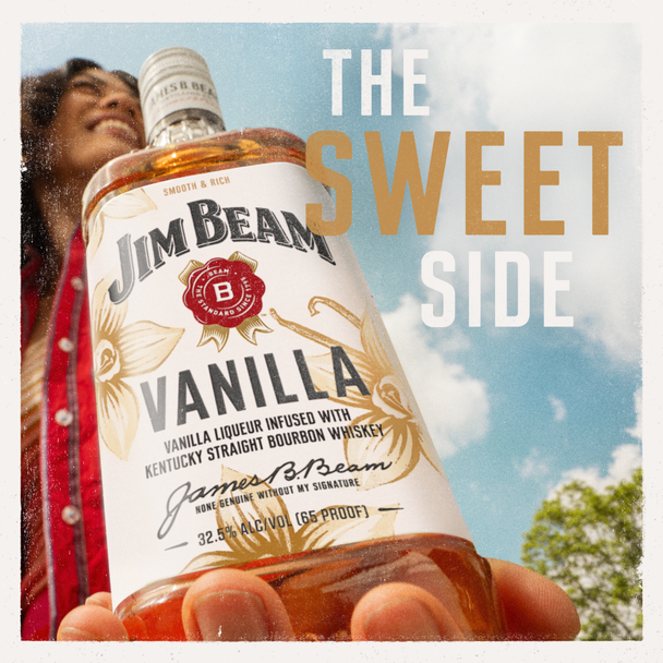 Jim Beam Vanilla Bourbon Whiskey - 750 mL - 750ML - Glass