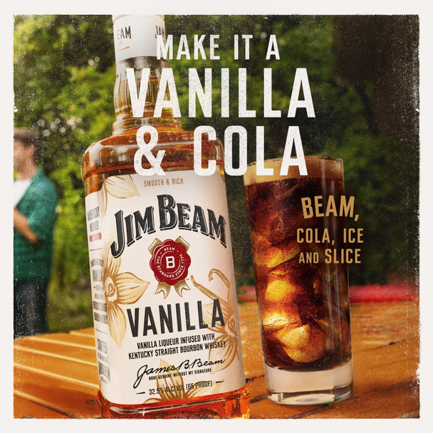 Jim Beam Vanilla Bourbon Whiskey - 750 mL - 750ML - Glass