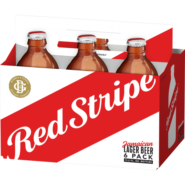 Red Stripe Lager - 11.2 Oz - 6-PK - Glass